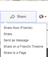 facebook share options